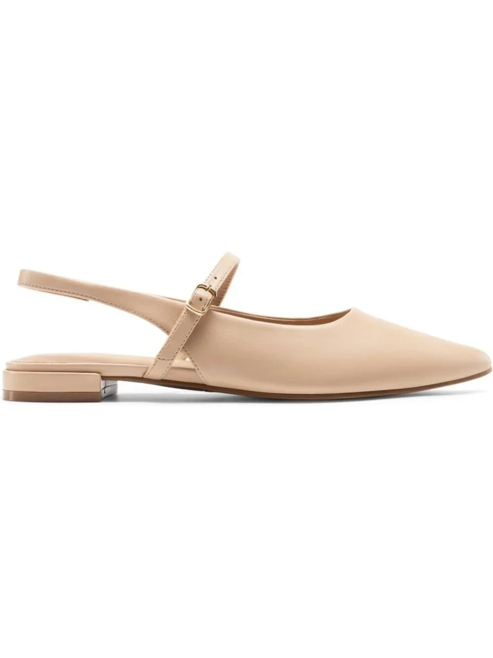 Dream Pairs Women's Nude Pointed Toe Slingback Dressy Mary Jane Ballet Flats